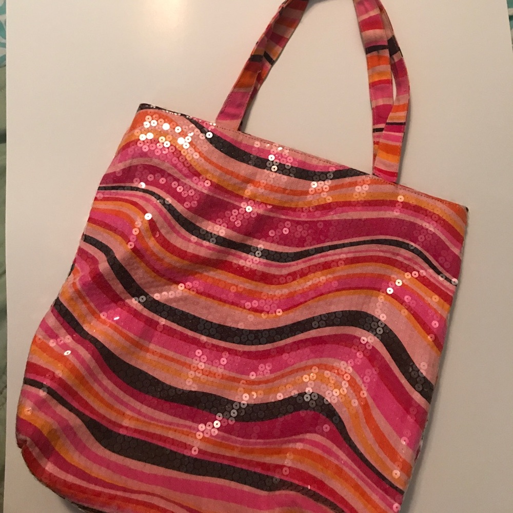 FE Fashion Express Tote Fully Sequined