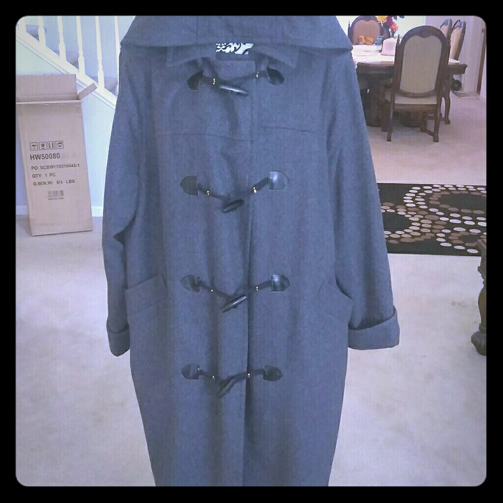 Jessica London Classic Grey Winter Coat