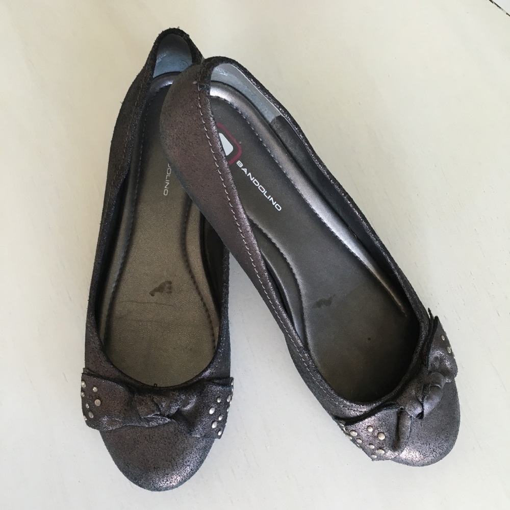 Bandolino Flat, Size 8, Grey Shimmer