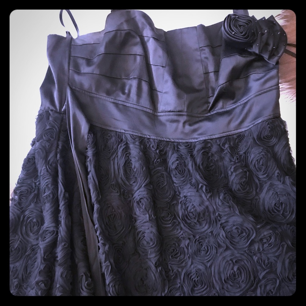 Black Roses Halter Party Dress