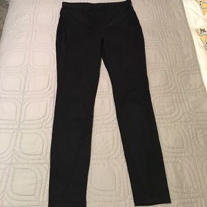 Faux suede black leggings