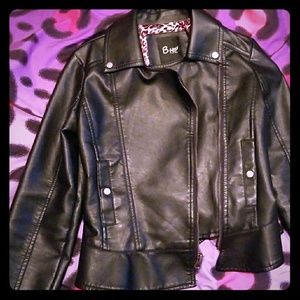 Black faux leather jacket