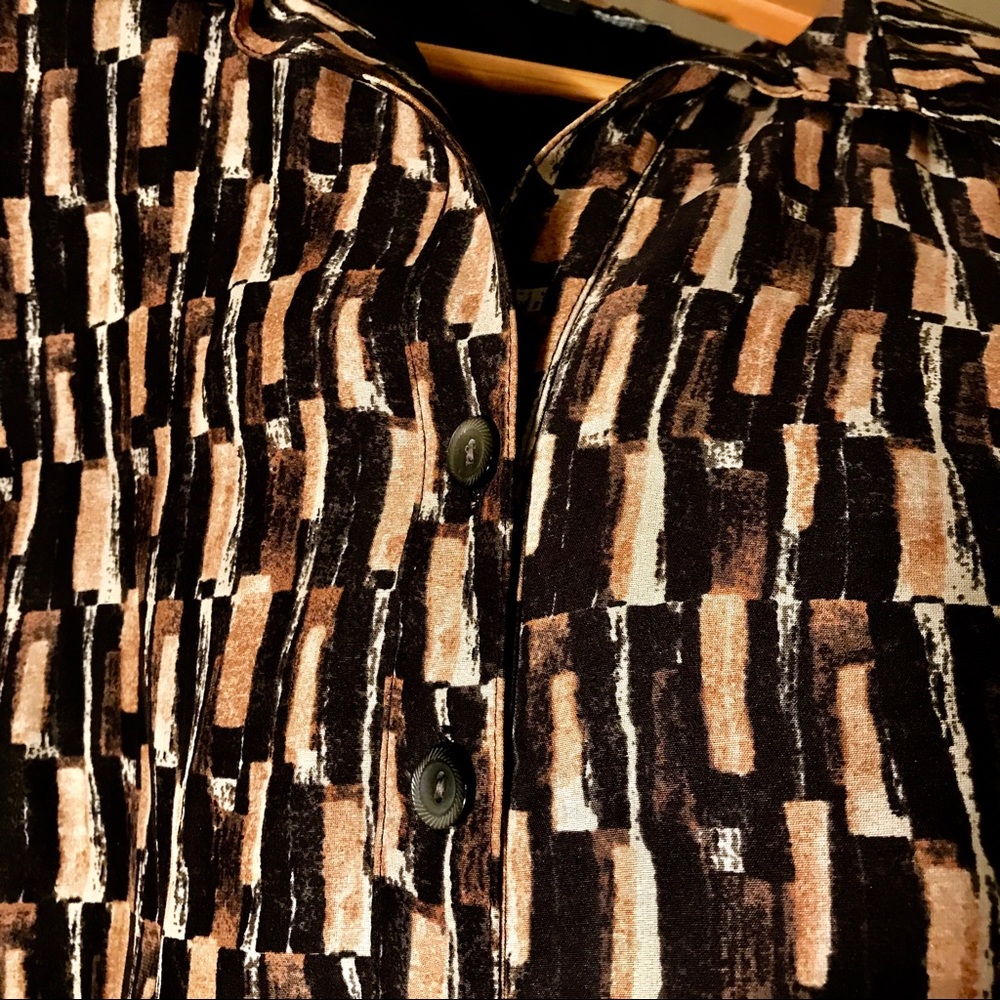 Jones New York 1940s style silk and cotton dress - Picture 6 of 6