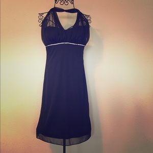 Black halter dress