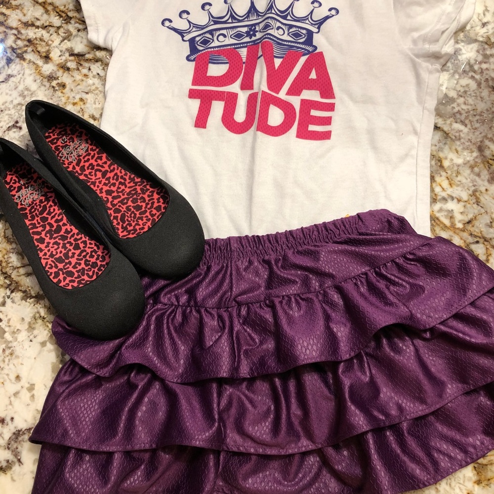 👗Purple Skirt Little Girl👗