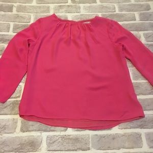 J. Crew Pink Silk Blouse