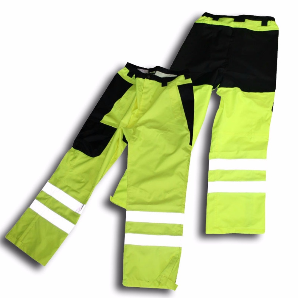 Hi Visibility Lime Black Rain Pant