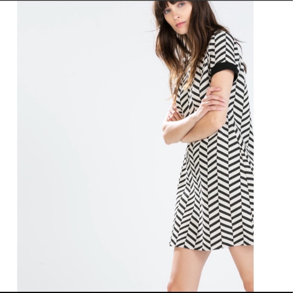 SOLD‼️ Zara jacquard short sleeve dress - Picture 3 of 5