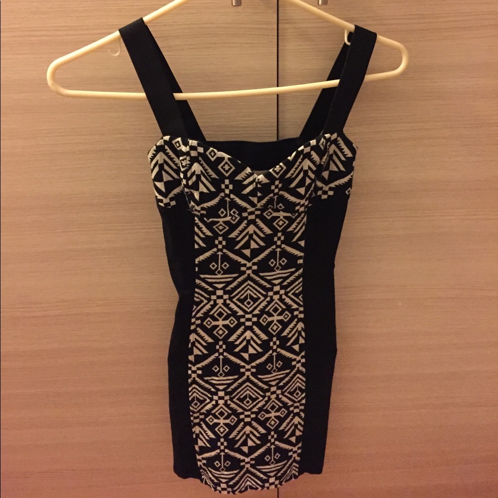 Tribal print slim fit sexy dress