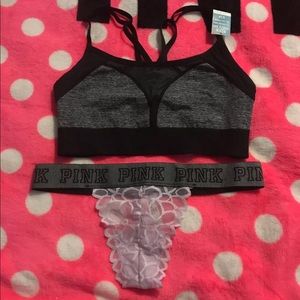 NWT Small Pink Sports Bra And Panty