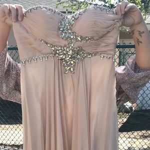 Champagne color formal dress