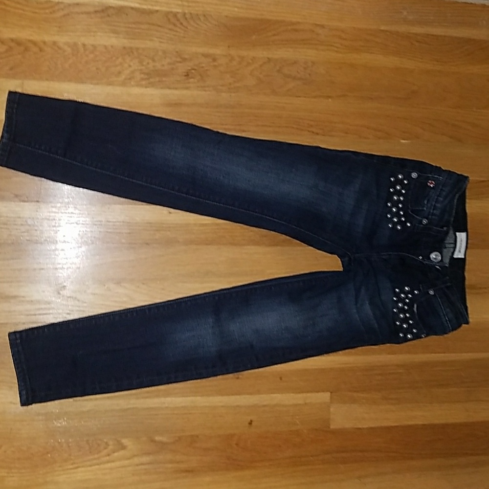 Hudson Girls Skinny Jeans, dark wash, new, sz 7