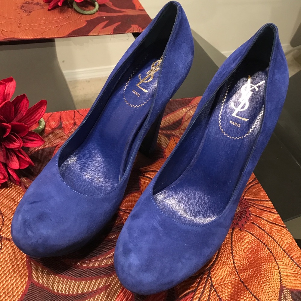 Saint Laurent Suede Platform Tribute