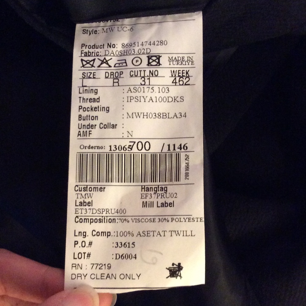 Pronto Uomo Black Basic Essential Staple Button D… - image 6