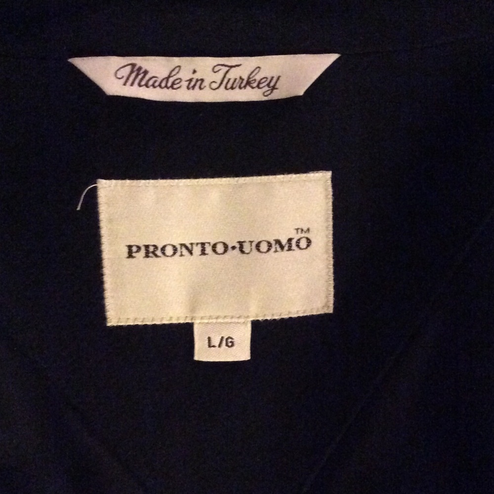 Pronto Uomo Black Basic Essential Staple Button D… - image 7