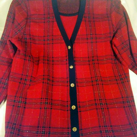 TWINSET Sparkling Tartan Plaid ~M~LN - Picture 6 of 8