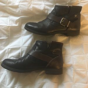 BCBG Black & Brown Booties