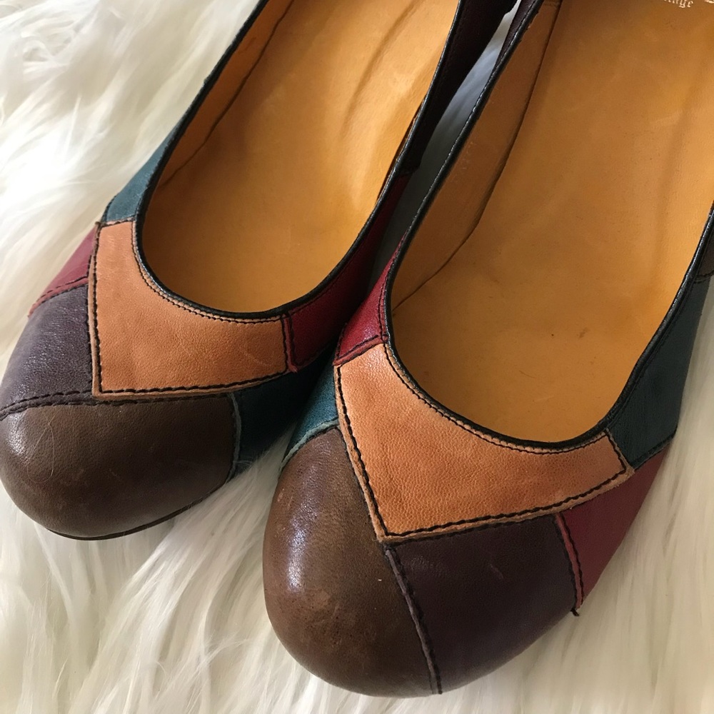 Colorful Patchwork Vintage Style Heels