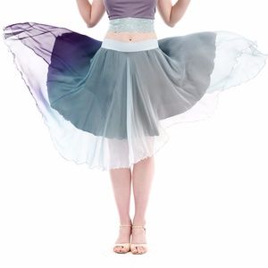Twilight Ombre Silk Chiffon Skirt