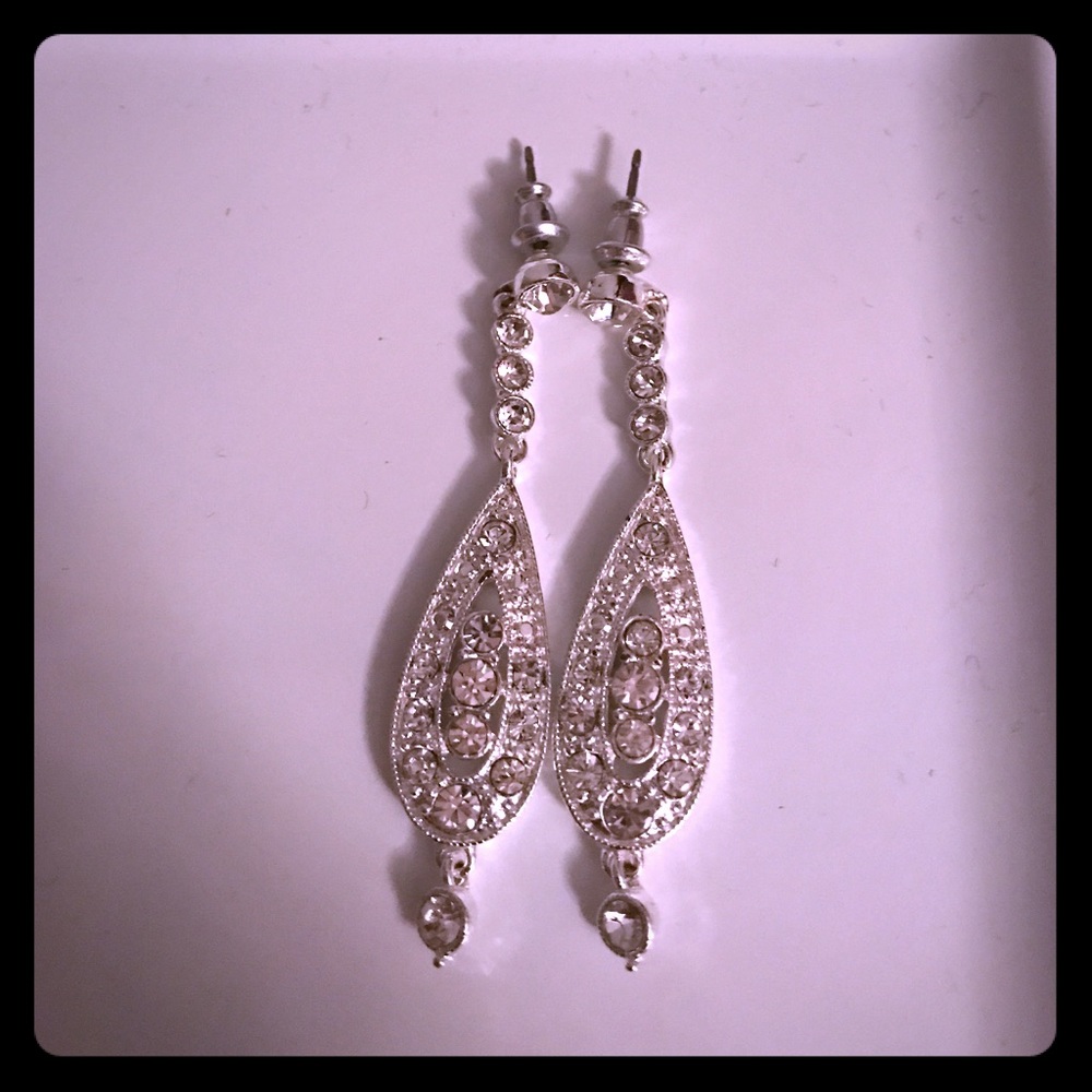 Rhinestone Teardrop Dangles
