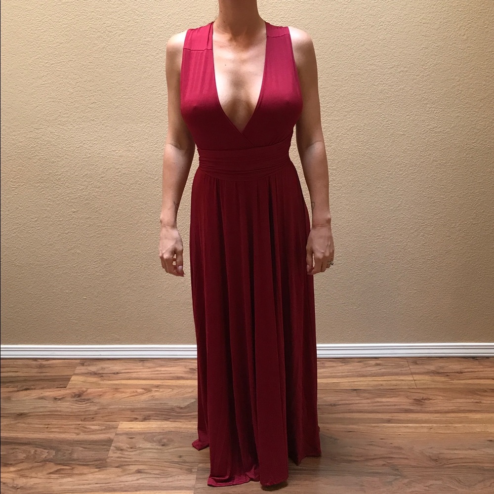Burgundy maxi dress
