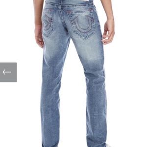 Men's True Religion straight leg faded jeans