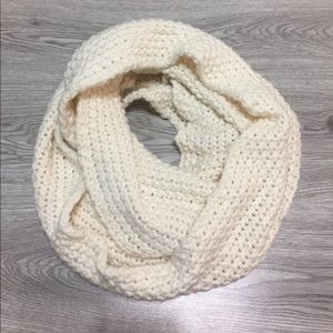 Off white knit circle scarf