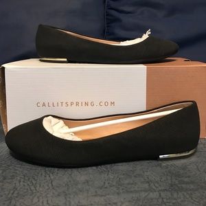 Call it Spring black flats