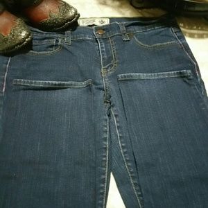 A pair of Pink skinny jeans by Victoria Secrets