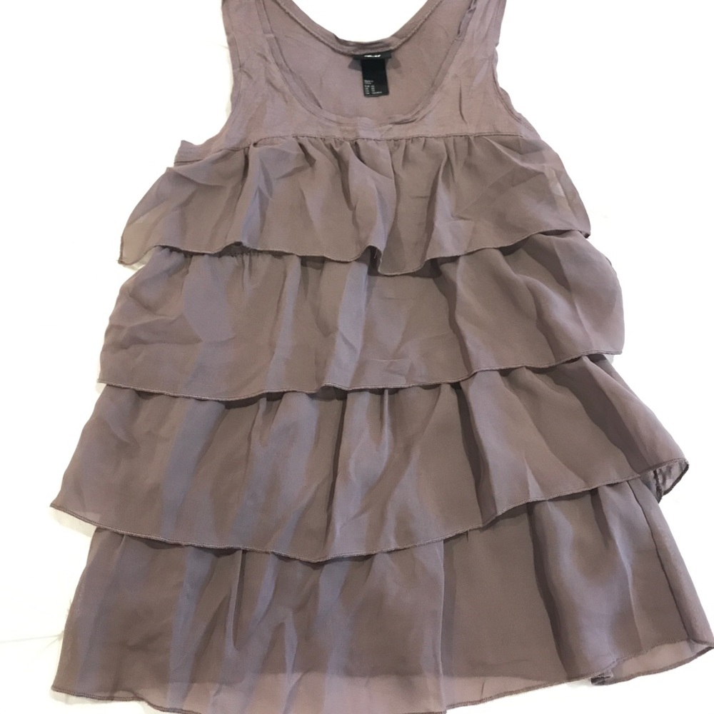 H and m frilly tank top