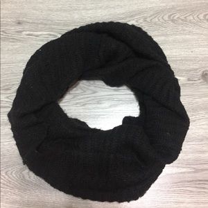 Black knit circle scarf