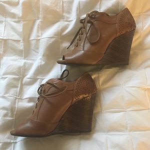 Brown Wedge Booties Gianni Bini