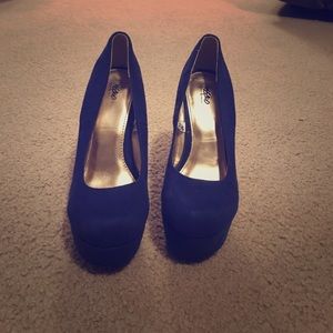 Cobalt Blue Platform Heels
