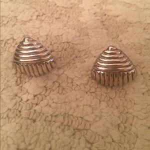 Vintage sterling clip on earrings