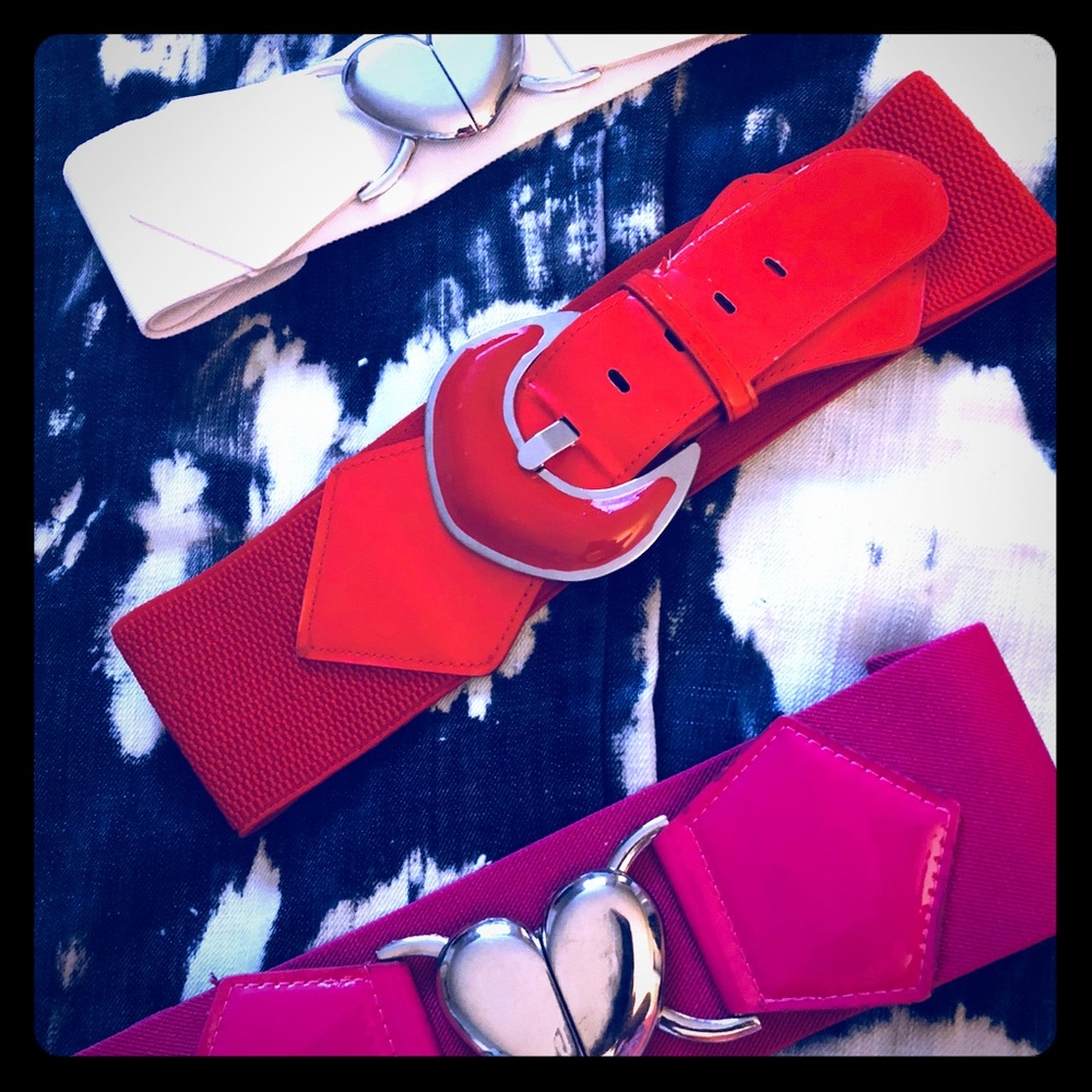 ❤️Bundle $12❤️ Retro 90”s WIDE stretch belts