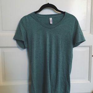 American Apparel Dusty Aqua/Dark Seafoam Tee