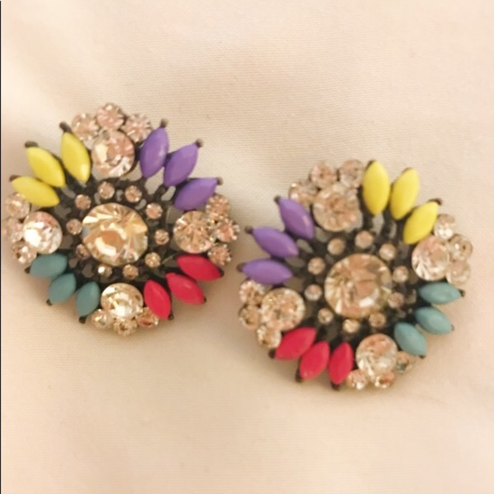 Studded multi-colored earrings