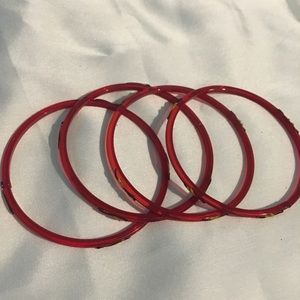 Glass red Indian bangles