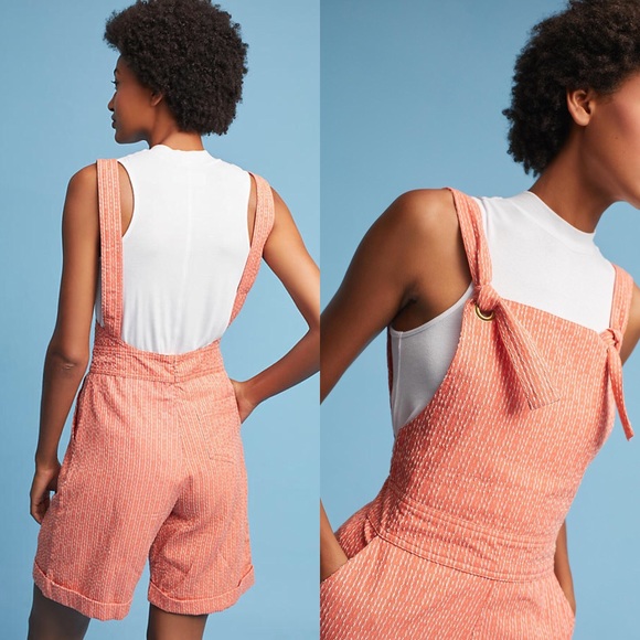 Anthro Overalls Romper Textured - Picture 2 of 3