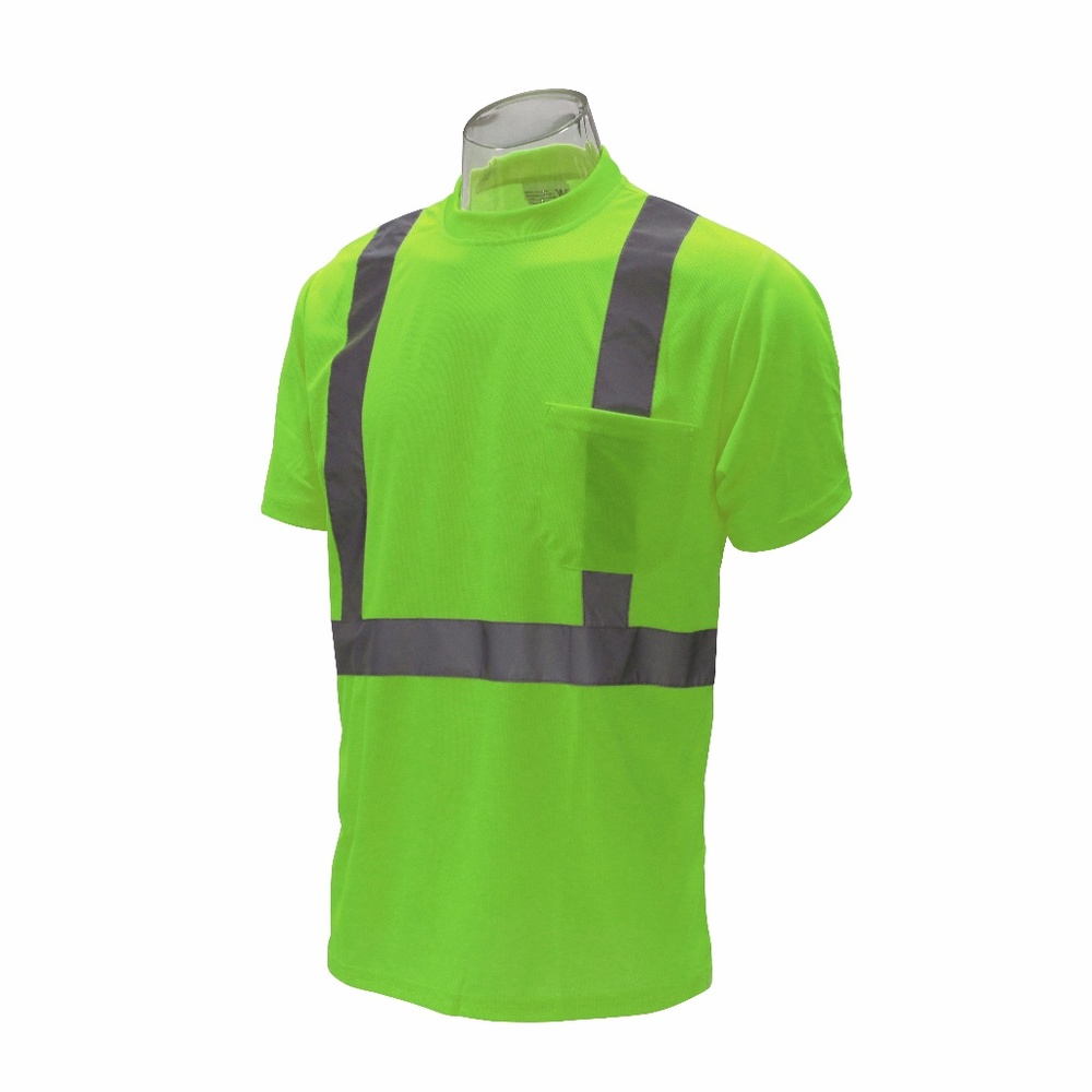 Class 2 Hi Visibility Lime T-Shirt With Pocket