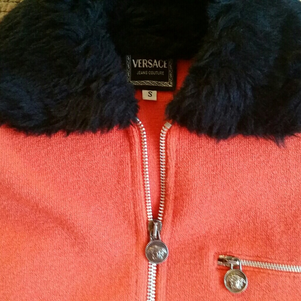 Versace Women's Fur Collard Cardigan