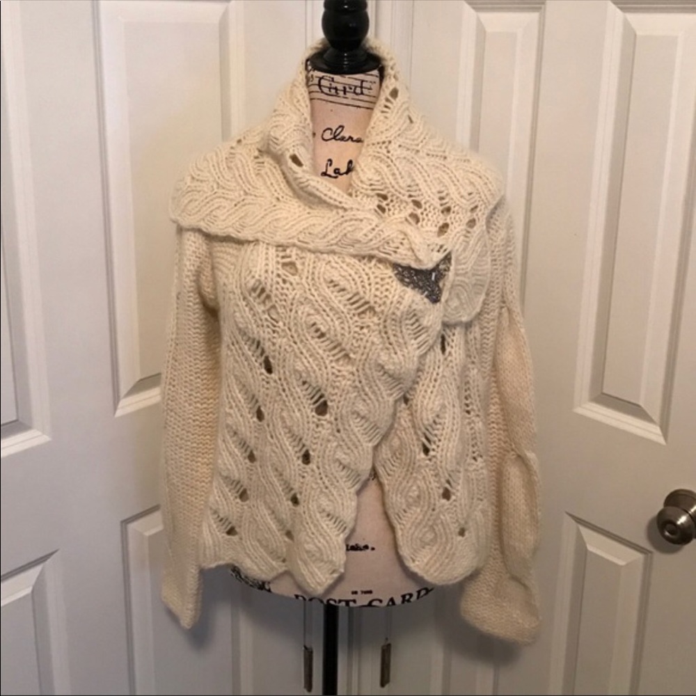 Anthro Cable Knit Sweater