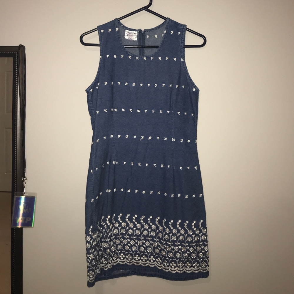 Jean dress with detailing