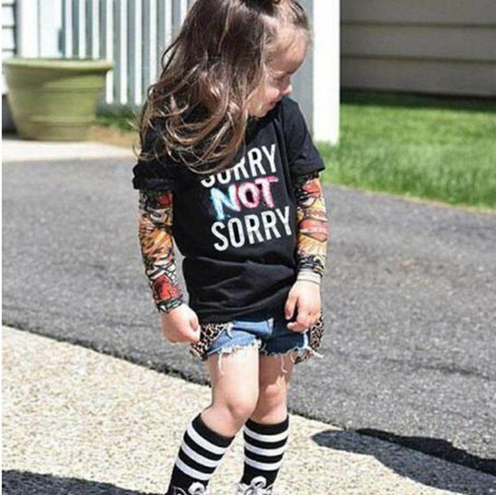 unisex "Sorry Not Sorry" tattoo long sleeve