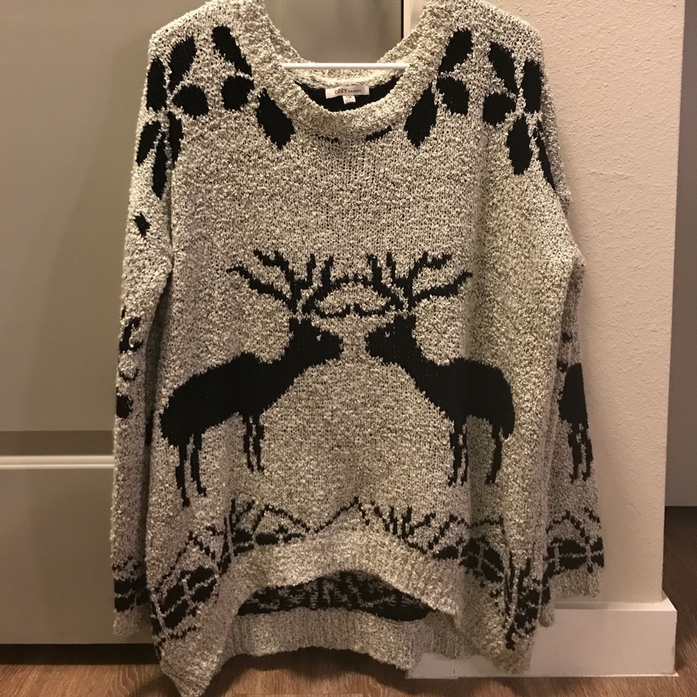 Oversized Reindeer Sweater