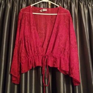 Red Sheer Cardigan
