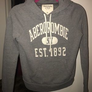 Grey Abercrombie Women's XS Hoodie