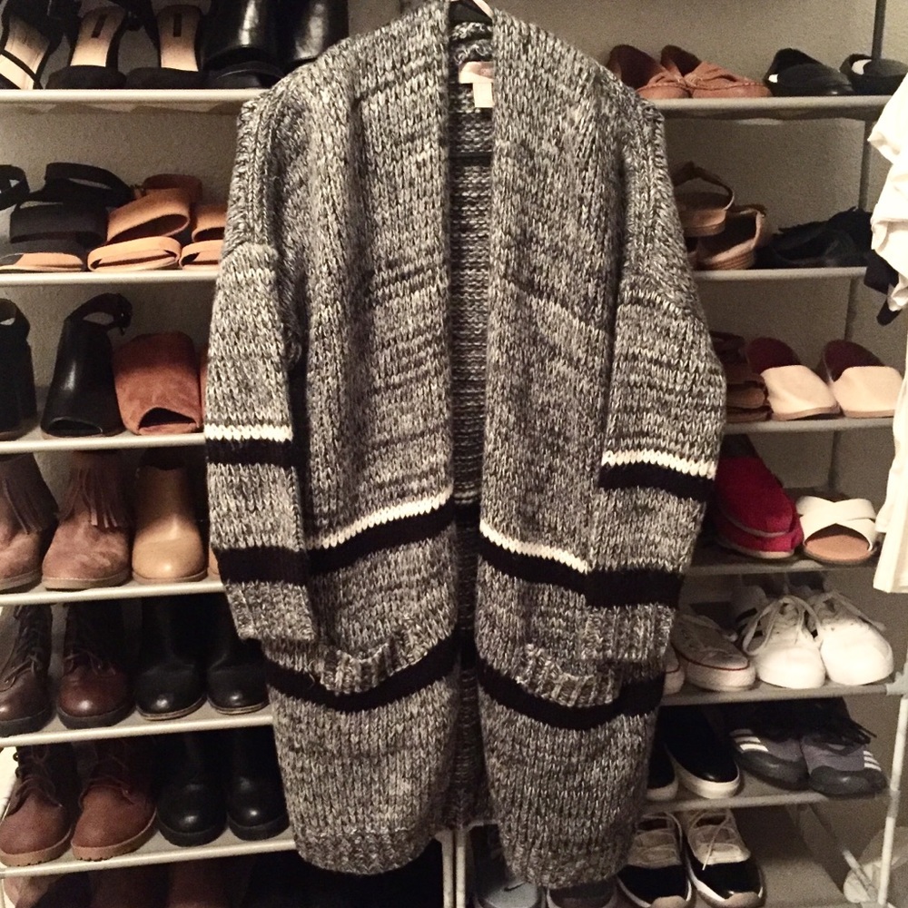 Oversized longline cardigan