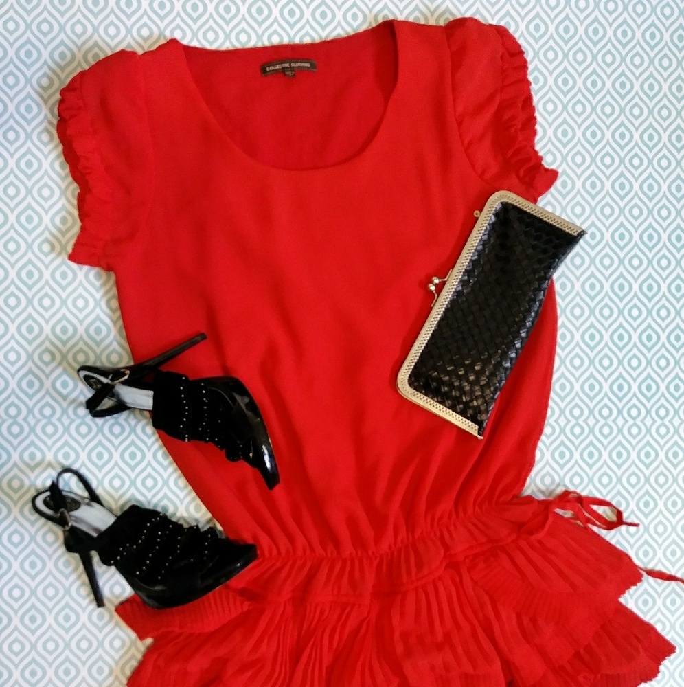 🚺COLLECTIVE CLOTHING Chiffon Drop Waist Dress