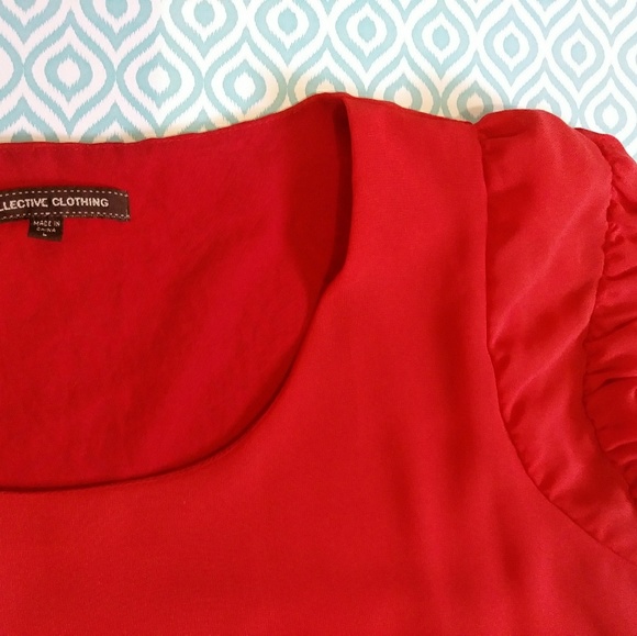 🚺COLLECTIVE CLOTHING Chiffon Drop Waist Dress - Picture 2 of 6